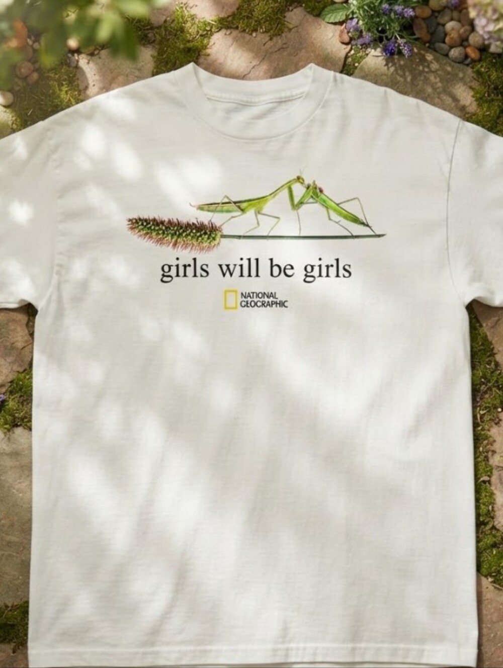 National Geographic T-Shirt, Girls Will Be Girls Praying Mantis Print